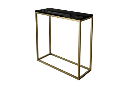 Lookway Konsolentisch MODERN HOCHGLANZ mit goldfarbenem, mattem Gestell (1x Konsole), Breite: 80/100 cm