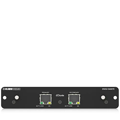 Klark Teknik DN32 Dante - Audinate Dante-Karte - Sonstige, ermöglicht Multitrack-Recording und Playback über Dante Virtual Soundcard mit bis zu 32 bidirektionalen Kanälen bei 48 kHz.
