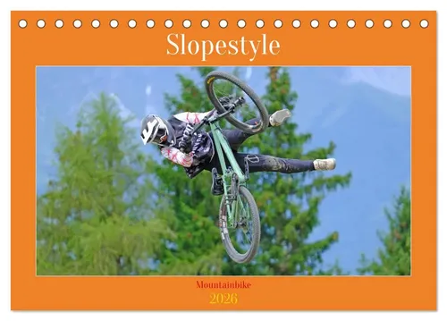 Markus Dorn | Slopestyle Mountainbike Tischkalender 2026 - Kalender mit 14 Seiten voller ultimativer Tricks für Slopestyle Mountainbiking, ideal für Sportliebhaber und kreative Inspiration.