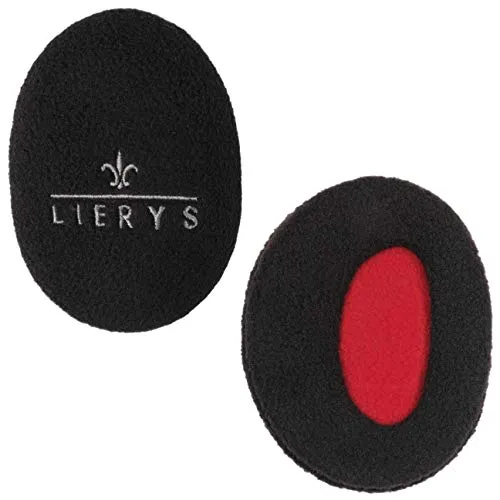LIERYS Earbags Ohrenwärmer Damen Herren Fleece Gefüttert Schutz vor Wind Kälte Ohrenschützer 3 Größen Herbst Winter schwarz L