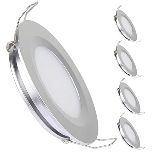 acegoo 4er Set 12V LED Einbauleuchte für Wohnmobile - Deckenspots aus Vollaluminium mit 215 Lumen, ideal für Wohnmobile und Boote. Mit ultradünnem Design und langer Lebensdauer von 30.000 Stunden.