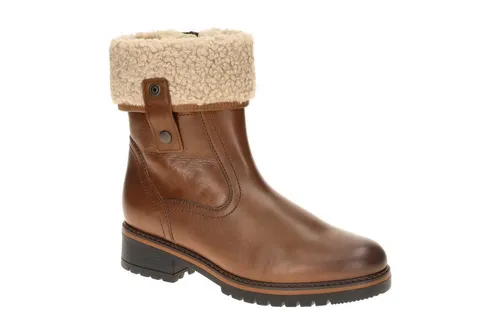 Gabor Damen Boots 72.770 - Elegante Stiefelette in Braun - Hochwertige Gabor Stiefeletten aus Echtleder mit weichem Innenfutter. Ideal für stilvolle Auftritte und komfortables Tragen. Robuste Gummisohle für besten Halt.