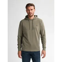 Kapuzensweatshirt PETROL INDUSTRIES, Herren, Gr. XXL, beige (mossy stone), Sweatware, Obermaterial: 95% Baumwolle, 5% Elasthan, regular fit taillenbedeckt, ohne Ausschnitt, Rippbündchen, Sweatshirts, mit Logo Stickerei