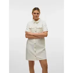 VERO MODA VMJENNIE SS Kurz-Denimkleid Mix NOOS in weiß von VERO MODA