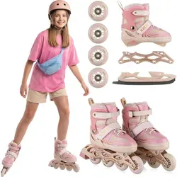 Xride® 4-in-1 Inline Skates für Kinder
