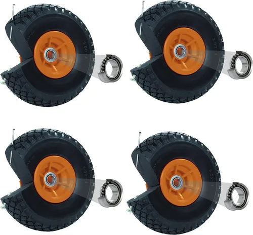 Baumarktplus 4x Sackkarrenrad PU-Rad 260x85 mm