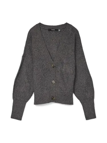 Vero Moda Strickjacke VMLea - Vielseitiger Cardigan für jeden Anlass - Cardigans: Leichte Strickjacke mit V-Ausschnitt und Ballonärmeln, ideal zum Unter- und Überziehen für stilvolle Outfits.