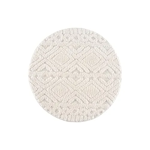 Carpet City Hochflor-Teppich Focus 3382, rund in weiß von Carpet City