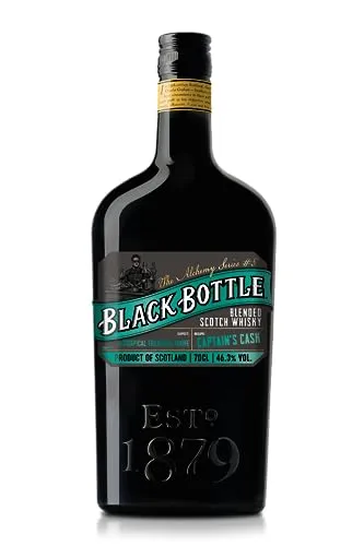 Black Bottle Captain’s Cask Blended Scotch Whisky, 0,7 l | 46,3% vol | Limitierte Edition | Rum Cask Finish | Alchemy Series | Noten von Kokosnuss, Toffee, schwarzem Pfeffer & Rauch | Blend the Rules