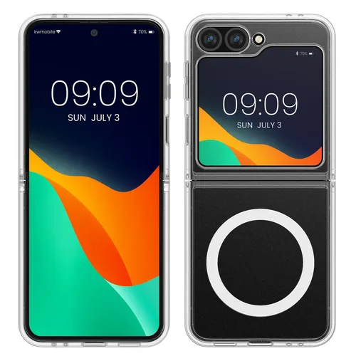 Crystal Hülle für Samsung Galaxy Z Flip5 transparentes Hard Case magsafe mag