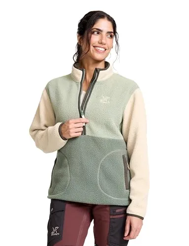 RevolutionRace Canyon Half-Zip Pile Fleece für Damen in beige von RevolutionRace