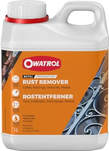 OWATROL Rostentferner 1L - Effektiver Rostschutz für Metalloberflächen - Rostentferner für Auto, Motorrad und Geländer. Mit 1000ml leistungsstarker Formel aus Frankreich für eine schnelle und gründliche Rostbeseitigung.