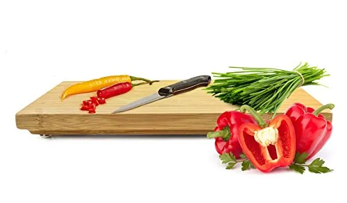 Sendez 2-er Set Frühstücksbrett 31x16x3,6cm Schneidebrett Servierbrett Küchenbrett Brotbret Holz Tranchierbrett Hackbrett Servierbrett Küchenbrett