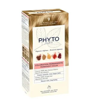 Phyto Color Haarfarbe ohne Ammoniak Farbton 9 Very Light Blonde - Permanente Haarfarbe für Damen, die für langanhaltende, lebendige Farben sorgt. Ideal zum Kaschieren grauer Haare und für strahlenden Glanz, ohne Ammoniak und Silikone.