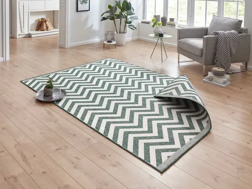 NORTHRUGS Palma Wendeteppich - Wetterfest für In- & Outdoor - Flachgewebe-Teppich, 80x150 cm, wendbar und strapazierfähig, ideal für Balkon und Wohnzimmer, wasserfest und schmutzabweisend.