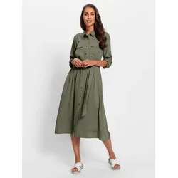 Hemdblusenkleid HEINE – Damen, Gr. 40, khaki von Heine