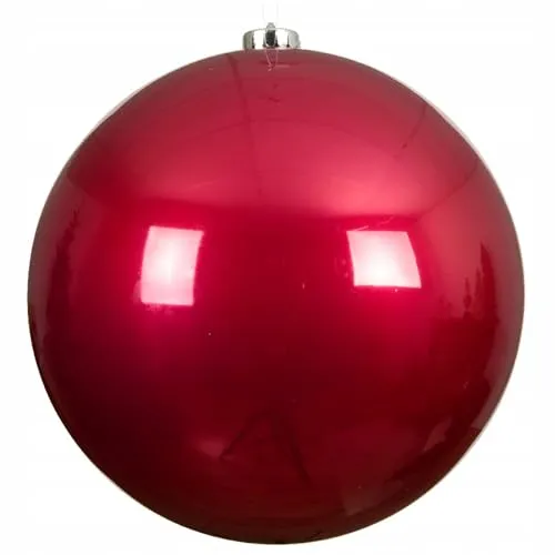 Große rote Christbaumkugel 14cm unzerbrechlich glänzend Weihnachtsdekoration