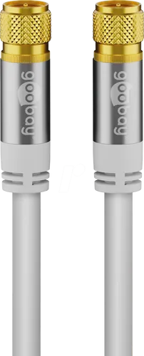 GOOBAY 70600 - Antennenanschlusskabel (F) (135 dB typ) 4x geschirmt, 2,0 m
