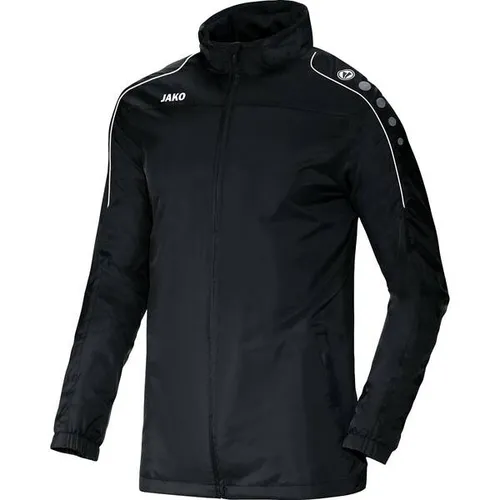 Jako Herren Allwetterjacke Team, Schwarz, S - Regenjacke aus 100% Polyester mit wasserabweisendem Obermaterial, ideal für Fußball und Outdoor-Aktivitäten. Pflegeleicht und extrem robust für jedes Wetter.