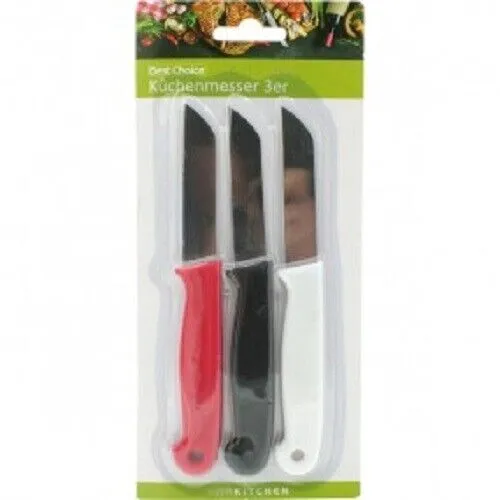 Küchenmesser 3er Set Messer für Küche & Camping Schälmesser Obstmesser