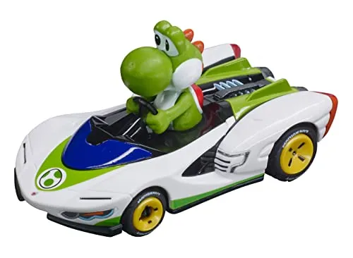 Carrera - 20064183 GO!!! Mario Kart - P-Wing - Yoshi I Rennbahnen und lizensierte Slotcars | bis zu 2 Spieler | Für Jungs und Mädchen ab 6 Jahren & Erwachsene