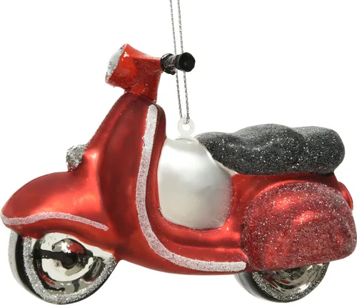 Christbaumschmuck Glas Scooter 11.5cm rot