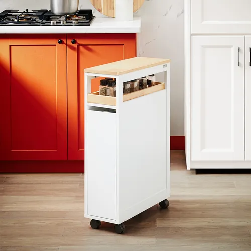 SoBuy Nischenwagen mit 3 Schubladen in weiß von SoBuy