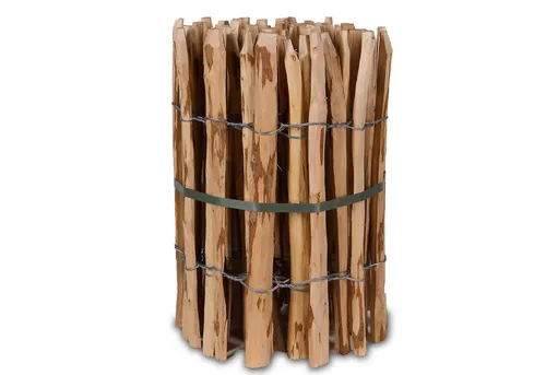 Home4Living Staketenzaun Haselnusszaun 5m - Staketenzaun aus unbehandeltem Haselnuss-Holz, witterungsbeständig und langlebig, ideal für Garten und Teichumrandung.