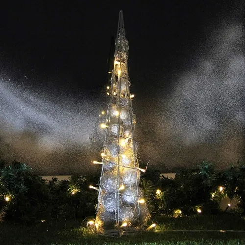 Produktbild Pyramide 60 cm aus Draht 30 LED warmweiß Weihnachtspyramide Innendekoration
