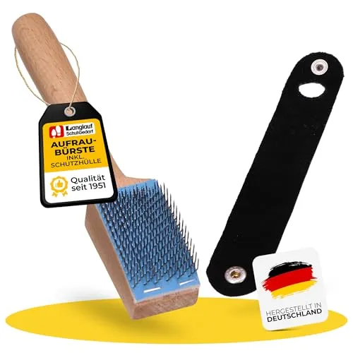 Langlauf Schuhbedarf Aufraubürste für Tanzschuhe I Bürste für Tanzschuhe mit Chromledersohle I Tanzschuhbürste, Kratzbürste, Schuhsohlenbürste, Drahtbürste (1 Stück)