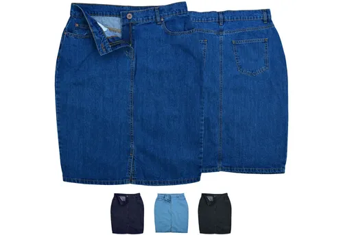 German Wear Jeansrock Trend462R Midi Denim Denim Trendiger Midi Rock Jeansrock Denimrock Business Rock