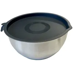 Michelino Aufbewahrungsschüssel Edelstahl Rührschüssel mit Deckel: Robust und vielseitig einsetzbar 4500 ml