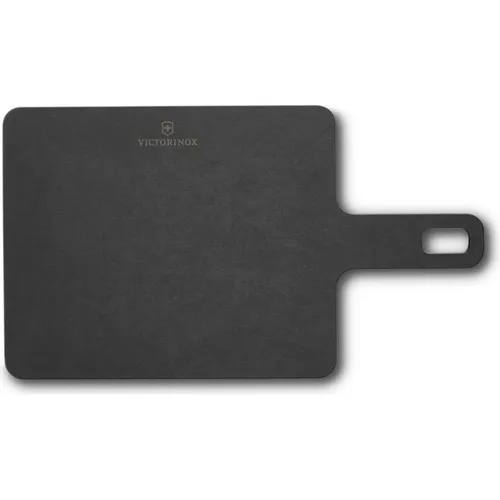 Victorinox Schneidebrett mit Servier-Griff, Handy Serie, Cutting Board 22.9 x, 19 x, 0.5, Klingenschonend, Spülmaschinengeeignet, Schwarz