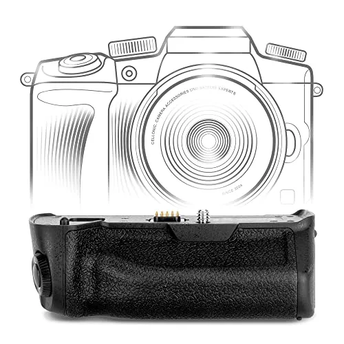 CELLONIC Batteriegriff kompatibel mit Panasonic Lumix DMC-GX80, DMC-G81 | Für DMW-BLC12 Batterien, Vertikaler Handgriff für zusätzlichen Komfort bei langen Aufnahmen, für Panasonic DMW-BLC12