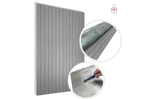 IKHEMalarka Wandpaneel Lamellen Selbstklebend 100x60 cm – PVC + PE-Schaum, 2,8 mm, BxL: 60x100 cm, 0,6 qm, (1 Paneel = 100 × 60 cm (0,60qm) Tapete Lamellen braun/beige, Struktur halb-matt