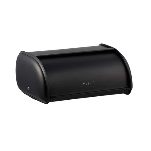 Brotkasten Retro schwarz - Vintage Brotbox mit Schiebedeckel - Stilvoller Brotkästen in Retro-Design, ca. 34 cm breit, aus robustem Metall - ideal zur Aufbewahrung von Brot und Gebäck.