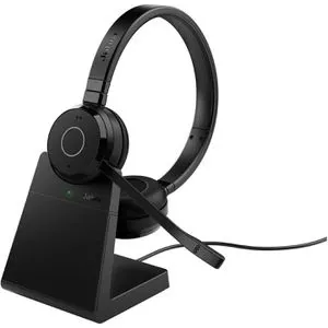 Jabra Evolve 65 TE Link MS Stereo - Wireless Kopfhörer mit Dual Connectivity, bis zu 30 Meter Reichweite und Microsoft Teams zertifiziert für optimale Zusammenarbeit