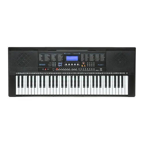 keymaXX PL 261 Kinder Keyboard 61 Leuchttasten, Mikro, Notenhalter, Lernfunktion
