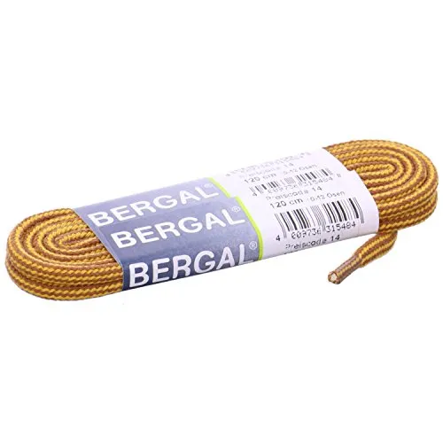 BERGAL 1 Paar Schnürsenkel orange/braun - rund - Kordel - extra dick - Ø 4,5 mm (120 cm)