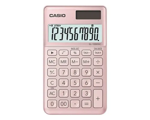 CASIO Taschenrechner SL-1000SC, 10-stellig in pink von CASIO