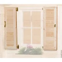 Weka Fensterladen Weekendhaus 138, Natur - Zubehör für Gartenhäuser, zweiseitig zu befestigen mit farbvariabler Natur-Optik und optionalem Aufbauservice für unkomplizierte Montage.