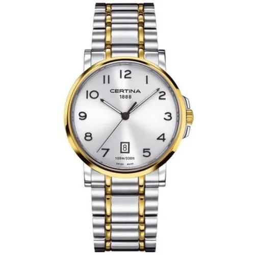 Certina DS Caimano Quarzwerk Herren-Armbanduhr in silber von Certina