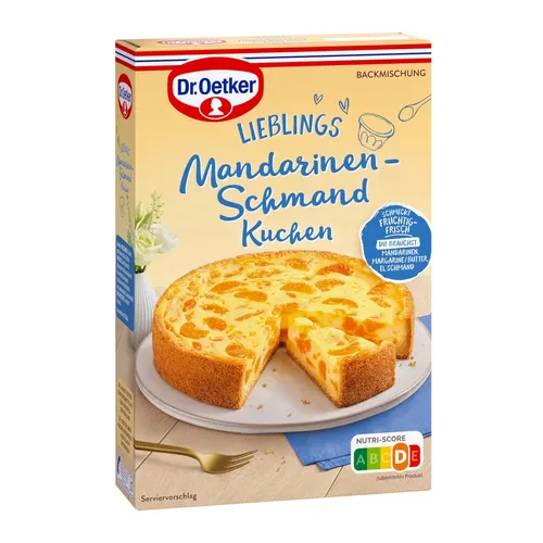 Dr. Oetker Mandarinen-Quark-Kuchen Backmischung, 460g