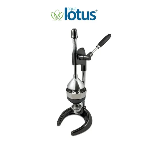 SAFTPRESSE ENTSAFTER HEBEL ORANGENPRESSE MANUELL Model MOND SAPHIR - Entsafter aus schwerem Metall (4,5 kg) mit Edelstahlkomponenten, für bis zu 25% mehr Saftausbeute und einfache Handhabung dank effektiver Hebelwirkung.