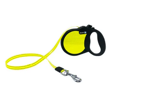 Alcott Rollleine Reflect - Neongelb, M bis 30kg ... mehr Sicherheit im Dunkel!