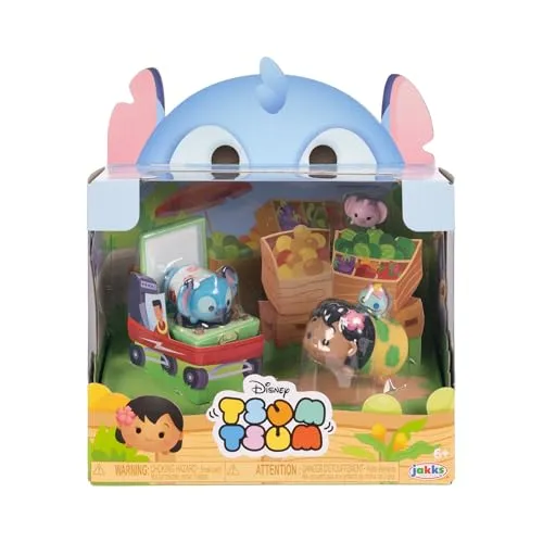 Disney Tsum Tsum Lilo & Stitch Story Moment Set Figuren - 7 cm groß und stapelbar, für Kinder ab 6 Jahren