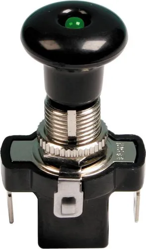 Pilot LA_45571 Druck-Zugschalter mit grüner LED, 12V, 10A