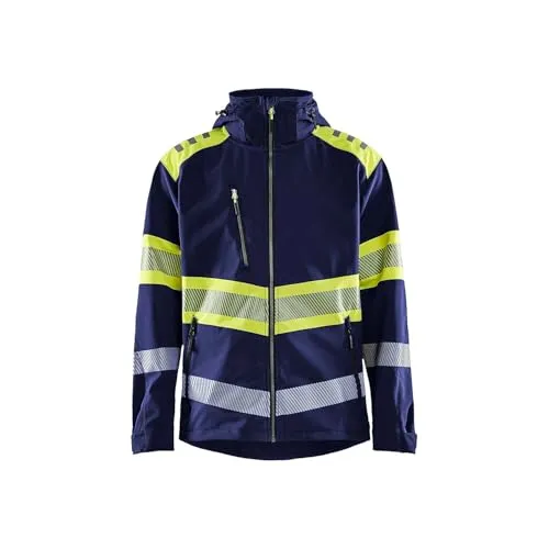 High Vis Softshell Jacke 4494 - Blakläder Marineblau/High Vis Gelb XXXL - Funktionsjacken mit optimaler Sichtbarkeit und Sicherheit. Die wasserdichte und atmungsaktive Softshell Jacke 4494 von Blakläder bietet Komfort und Flexibilität für alle Wetterbedingungen.