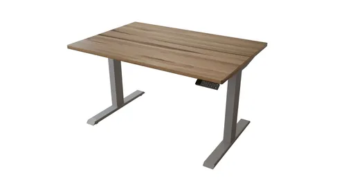 MeinMassivholz Elektrisch höhenverstellbarer Schreibtisch aus Massivholz - Hochwertiger Schreibtisch aus massiver Wildeiche oder Kernbuche, elektrisch höhenverstellbar von 65 bis 130 cm. Mit intuitivem OLED-Panel, USB-C-Ladefunktion und robustem Design für eine flexible Arbeitsweise.