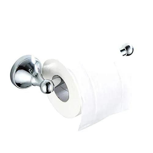 Flybath Toilettenpapierhalter ohne Deckel Messing Bad WC-Rollenhalter Wandmontage, Polierter Chrom